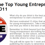 Vote New Orleans for “Top Young Entrepreneur Cities of 2011″