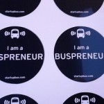 Buspreneur stickers! Photo by Arne Hulstein.