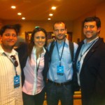 The SCORINGO team (from left to right): Andy Bursavich, Natalie Noel, Stuart Adams, Jeff Pellegrin