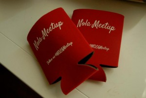nola meetup koozies