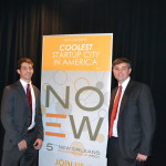 Co-founders Finke and McMenemon after winning the 2013 Coulter IDEApitch.